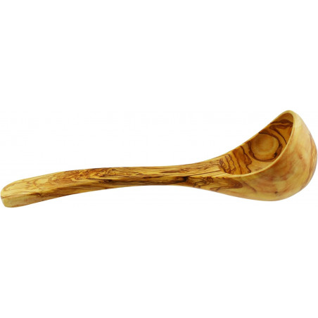 Louche en bois d'olivier faite à la main