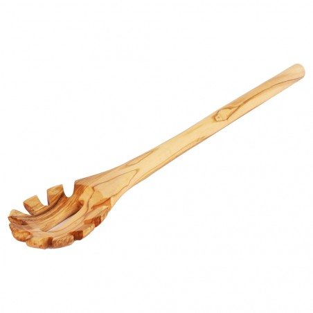 Cuillère à Spaghetti en Bois d'Olivier – 30 cm – Fabriquée Artisanalement – Élégance et Praticité – Olivéthique