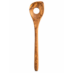 Spatule à riz main ronde en bois d'olivier faite à la main