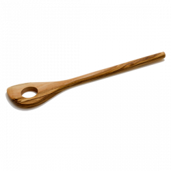 Spatule à riz main ronde en bois d'olivier faite à la main