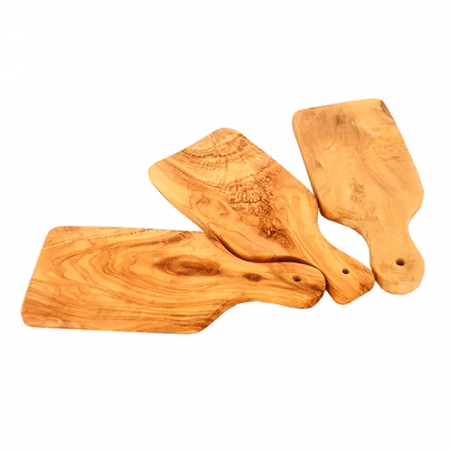Lot de 3 planches en bois d'olivier faites à la main
