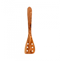 Spatule trouée en bois d'olivier faite à la main